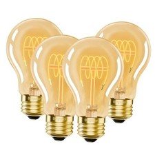 A19 Vintage LED Edison Light Bulbs 40 Watt, E26 LED Warm Light Bulbs Amber Warm