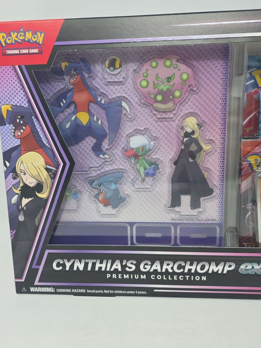 pokmon - trading card game: cynthias garchomp ex premium collection (Booster packs are randomly selected and contain 10 cards and 1 Basic Energy.) Cynthia is one of the strongest Pokmon Trainers in the world Cynthia's Garchomp ex Premium Collection