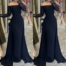 Mother of The Bride Dress Long Sleeves Off Shoulder Mermaid Wedding Evening Gown