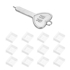 12 Port Blocker Locking USB Port/Dust PC Blocker with Coded Keys,White