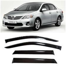 Tape-on Window Visors Rain Guards Fit Toyota Corolla Sd 2007-13 Wind Deflectors