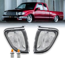 01-04 Tacoma Corner Lights - Chrome Trim Turn Signal Lamps Set Compatible with 2