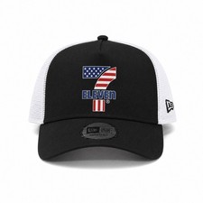 7 Eleven USA Flag Embroidered 9FIFTY Trucker Hat Mesh Snapback Cap
