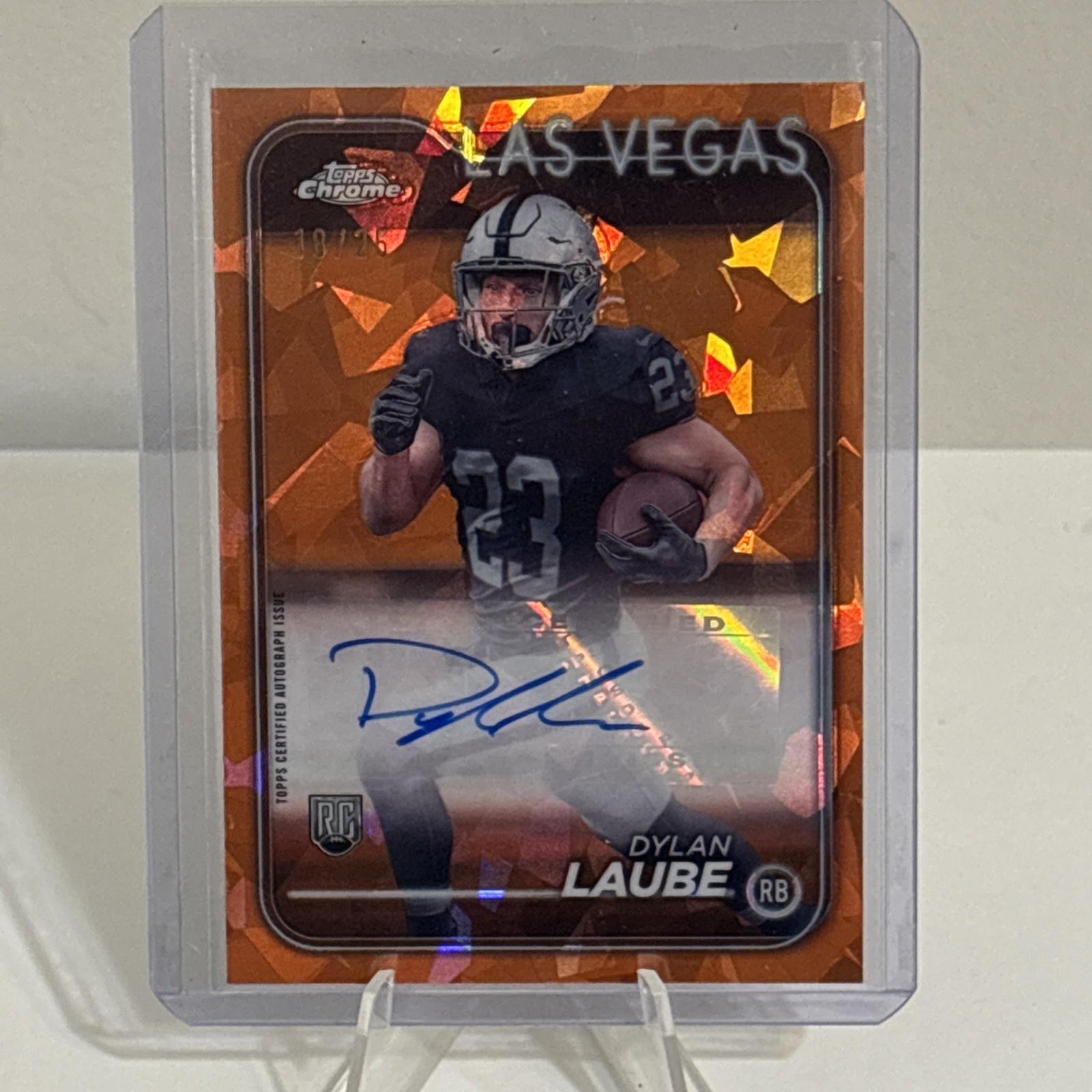 Dylan Laube Topps Chrome Sapphire Rookie Autographs #RADLA Orange