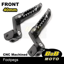 BOB 40mm Lower Rider Footpegs BLACK For Kawasaki Z900 17 18 19 20 21 22