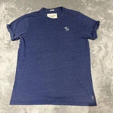 Abercrombie & Fitch Shirt Men’s XXL Blue Muscle Crewneck Moose Logo Tee