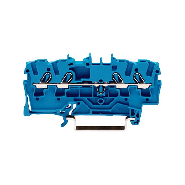 WAGO 4 Conductor Ex e II Through Terminal Block Blue
