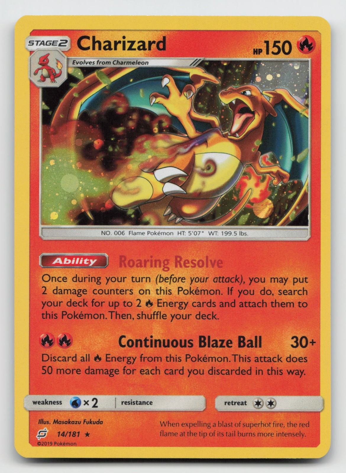 Charizard - 14/181 - Pokemon Team Up Cosmos Holo Promo NM