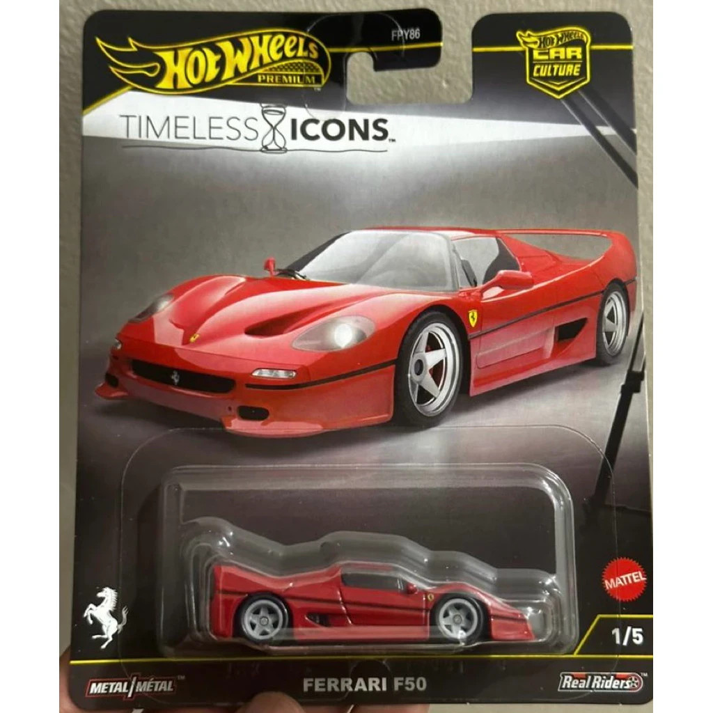INHAND 2025 HOT WHEELS  FERRARI F50 TIMELESS ICONS 1/5