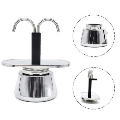 304 SS Doppelrohr Mokkakanne Espressokocher Herdplatten