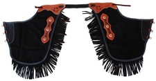 M Horse Western Fashion Cowboy Rodeo Show Suede Leather Chinks 924J03BK