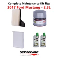 2017 Ford Mustang 2.3L Complete Cabin, Air & Oil Filter Kit (5W-30)