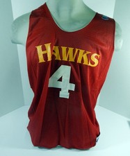 1990s Atlanta Hawks #4 Game Issued Red White Practice Jersey 2XL DP62053