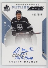 2018-19 SP Authentic Future Watch Inscriptions 37/50 Austin Wagner #221 Auto m0p