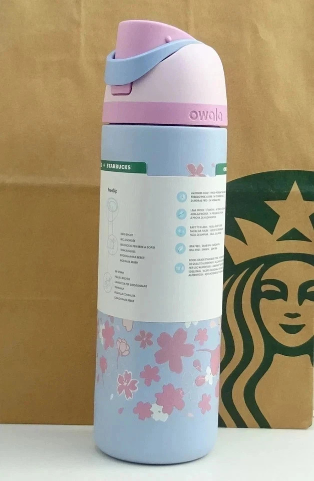 【日本未入荷】owala × Starbucks コラボ ボトル タンブラー 桜 New Starbucks X Owala 2026 Sakura Limited Insulated Water Bottle