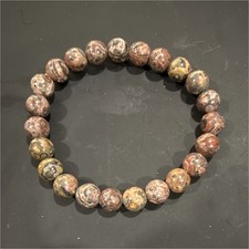 Beaded Stretch Bracelet Multicolor Round Ston...