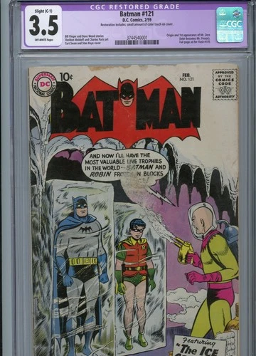 Batman #121 CGC Restored Grade 3.5 Origin and 1st Appearance Mr. Zero Mr. Freeze