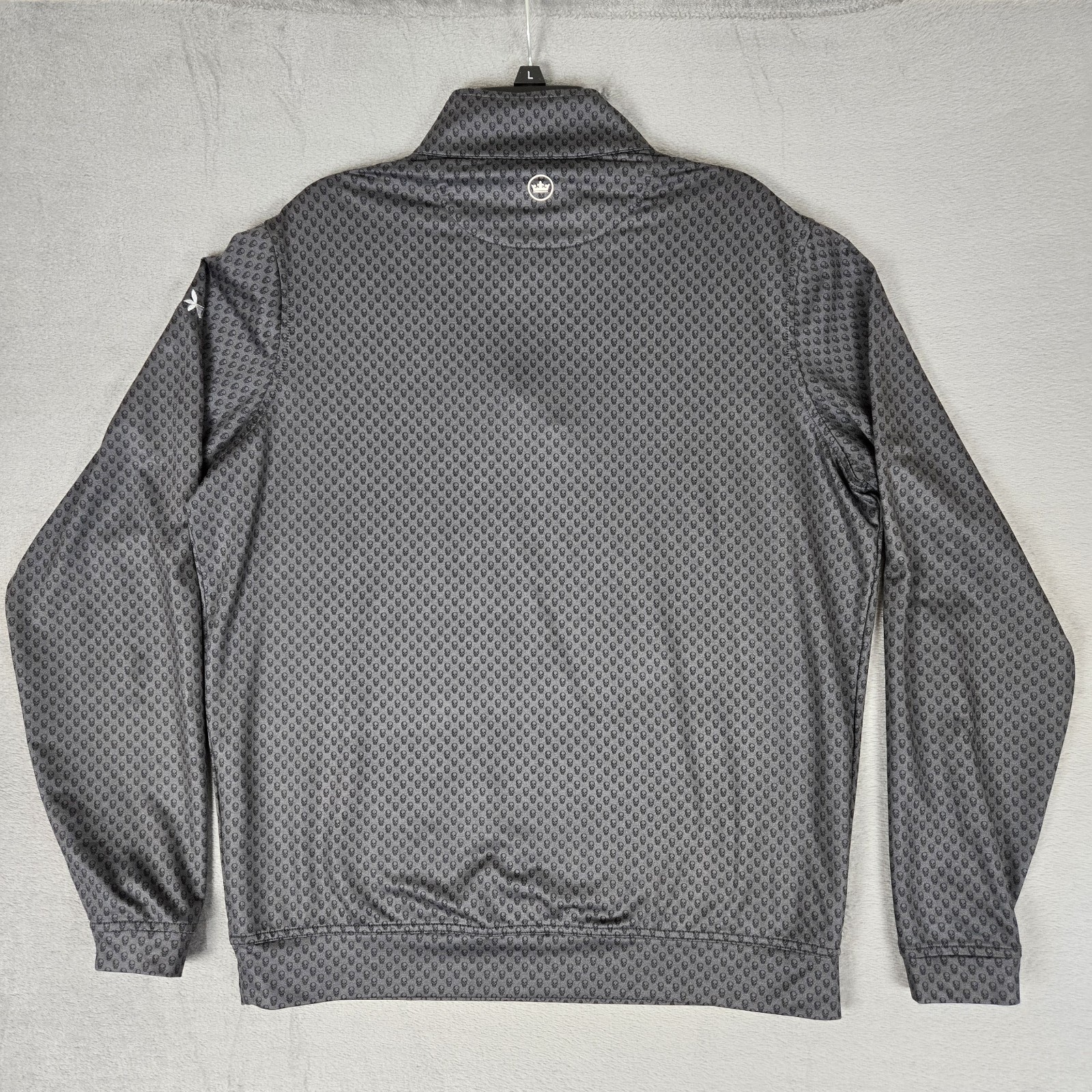 Peter Millar Perth Pullover Men Medium Gray Skull… - image 2