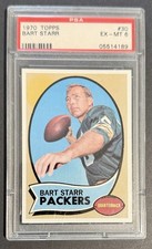 1970 Topps #30 Bart Starr PSA 6 EXMT
