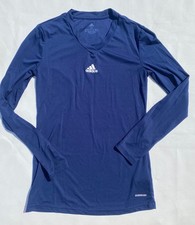 Adidas Aeroready Blue Shirt Women  s Medium V Neck Sports Top