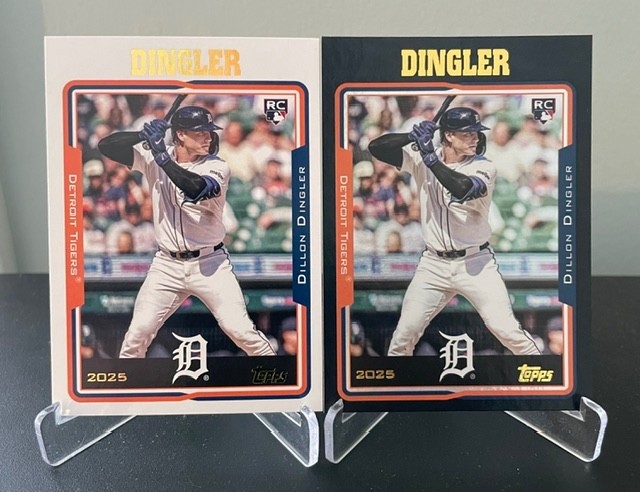 2 Dillon Dingler 2025 Topps Archives 2005 Topps Design Base Black Foilboard RC