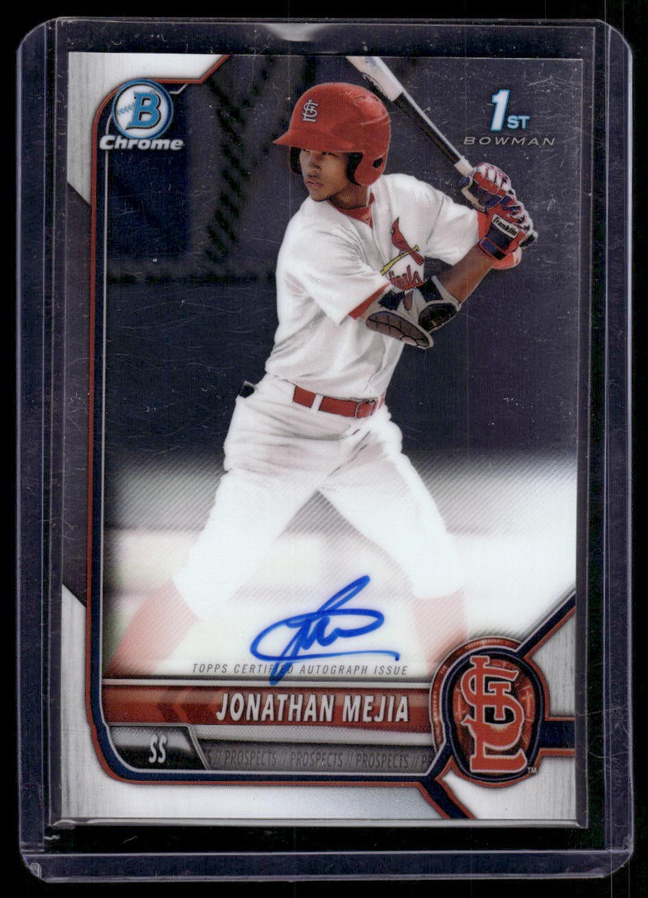 2022 Bowman Chrome #CPA-JM Jonathan Mejia Prospect Autographs