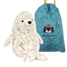 Jellycat Plush Toy With White Seal Galumphous Seal Soft Toy