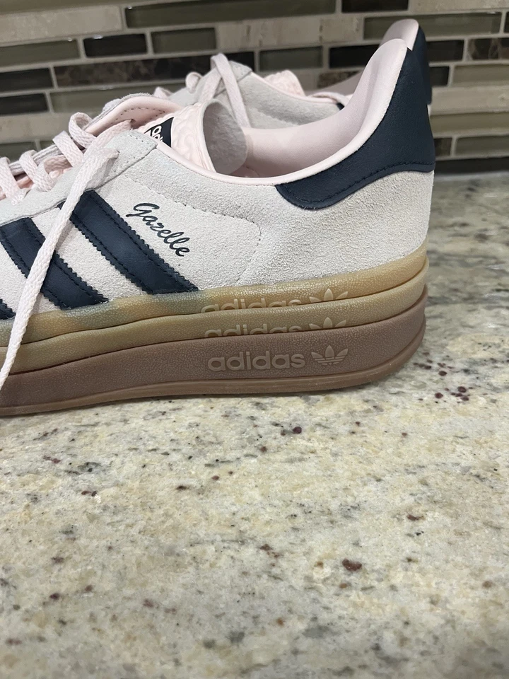 Zapatilla deportiva para mujer ADIDAS GAZELLE de gran tamaño gamuza color rosa 39,5 9,5 cuero Foto 4 de 4