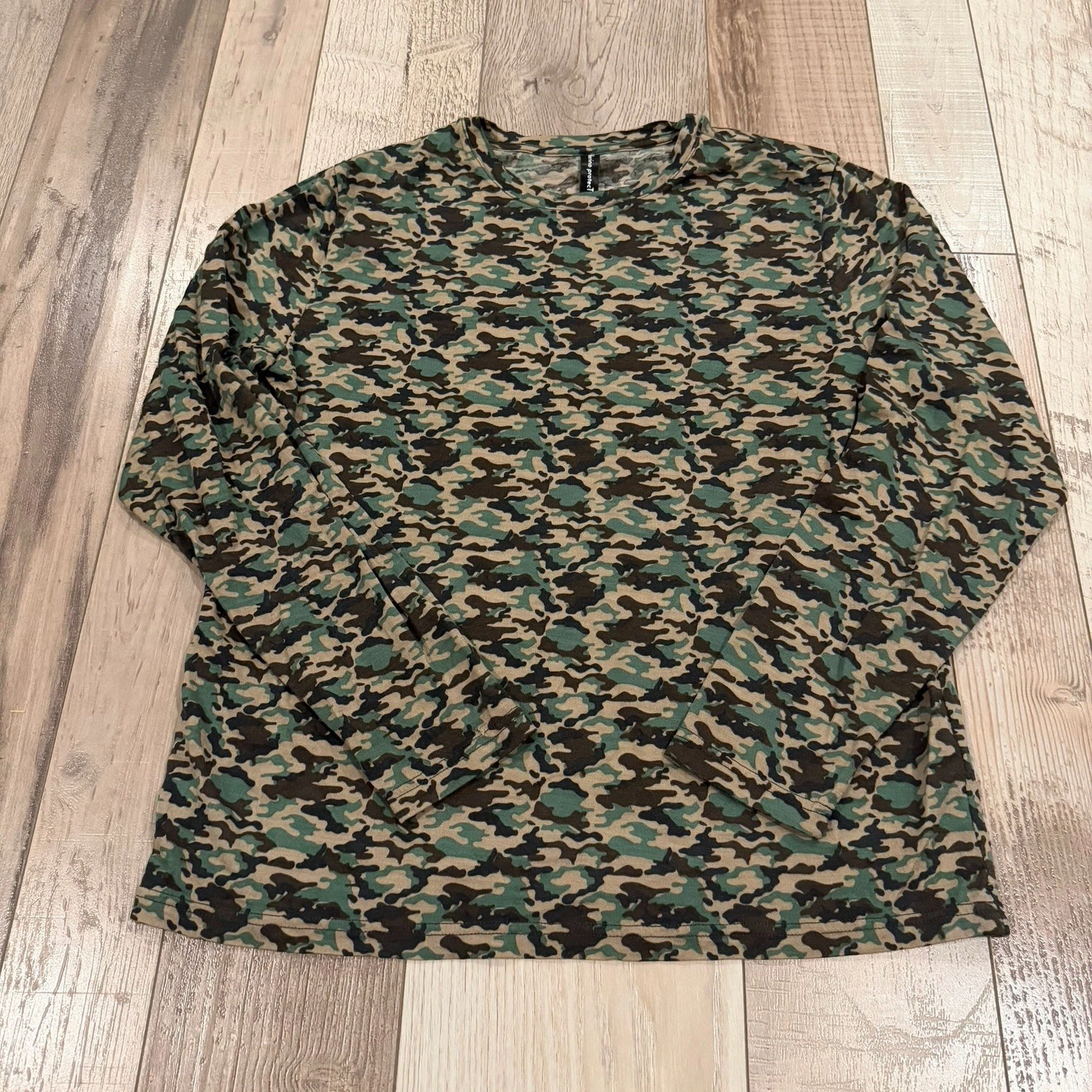Merino Protect 100% Merino Wool Men's XL Camo Long Sleeve Base Layer Hunting Top