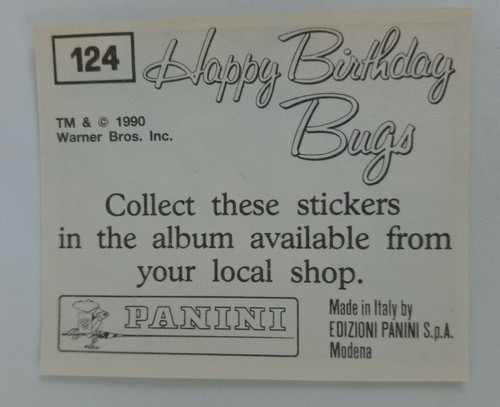 1990 Panini Happy Birthday Bugs (Pick Your Sticker) - Picture 185 of 343