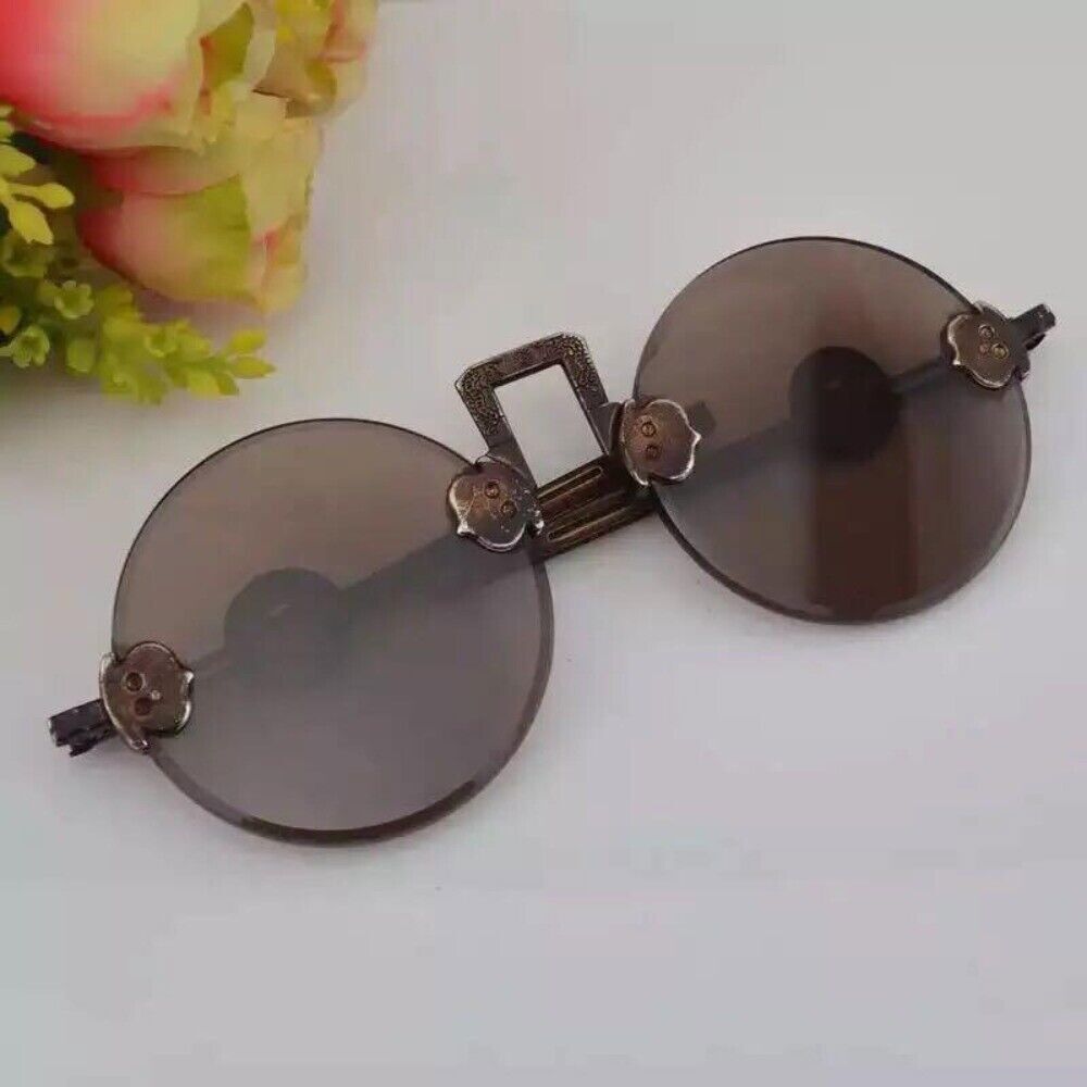 Old Chinese Crystal glasses Tawny Old Shanghai Sunglasses statue