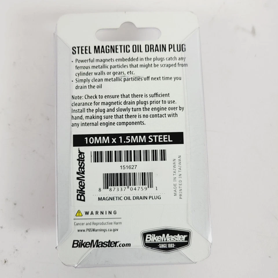 Tapón de drenaje de aceite magnético de acero BikeMaster 10 mm x 1,5 151627 para Kawasaki KDX200 Foto 3 de 3