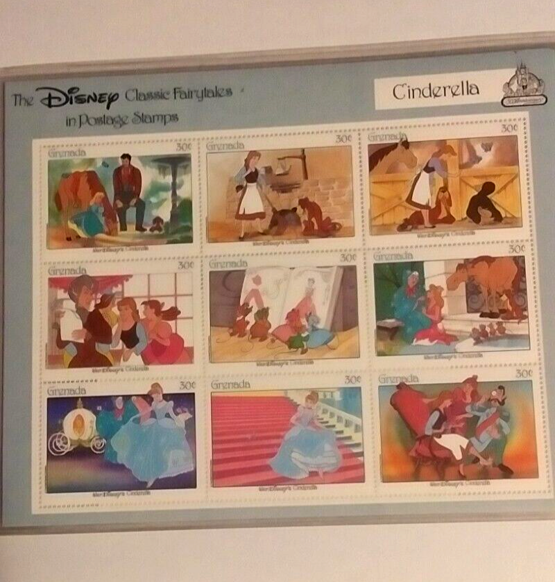 NEW Disney Classic Fairytales 30 Cent Postage Stamps Cinderella
