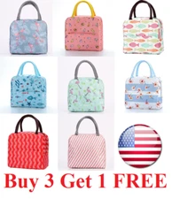 Insulated Lunch Bag Box for Women Men Thermos Cooler Hot Cold Adult Tote Food ,