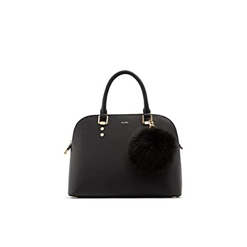 ALDO womens Galilini Dome Satchel Handbag Black One Size US