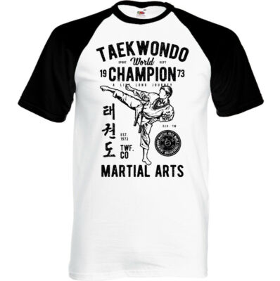 Taekwondo Weltmeister Herren Kampfsport T-Shirt Training Oberteil MMA Wettkampf