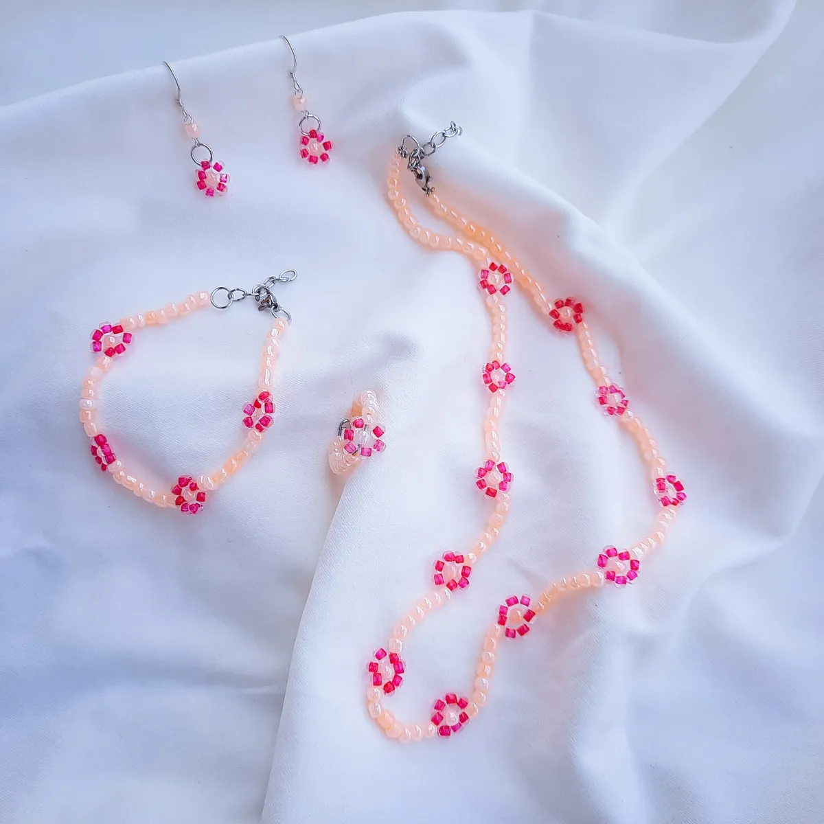 Pink Tourmaline Bead Necklace by Natalie Barney