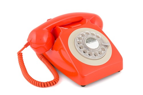 746 Téléphone fixe rétro de style années 1970 à cadran rotatif - Cordon extan... - Zdjęcie 4 z 6