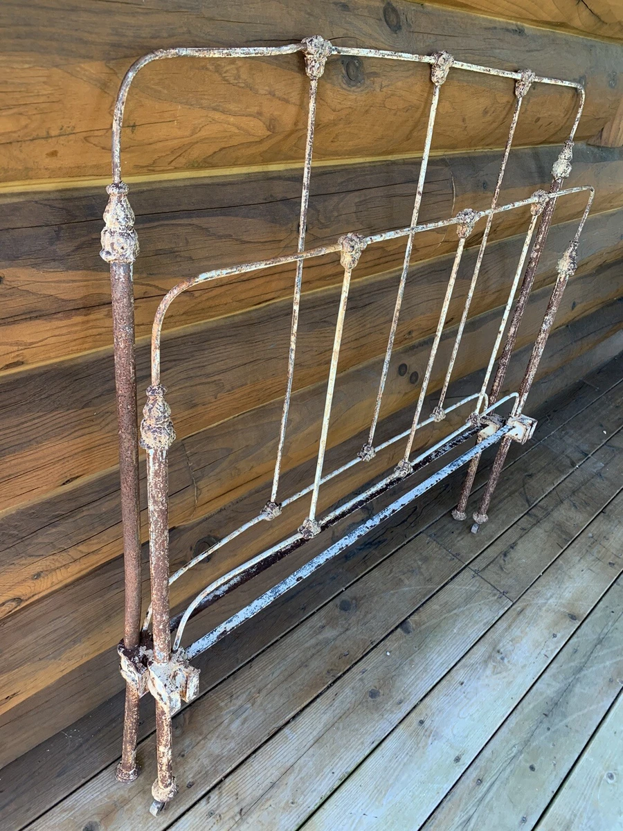 Antique wrought iron cheap twin bed frame