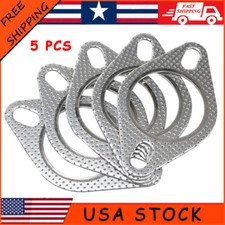 5pcs Car 2 Bolt High Temp Exhaust Gasket Flange 2.5in Cylinder Head Gasket Kit