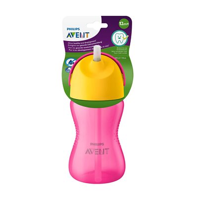 Philips AVENT SCF798/02 Strohhalmbecher, Rosa, 1 Stück (1er Pack) Becher Flasche