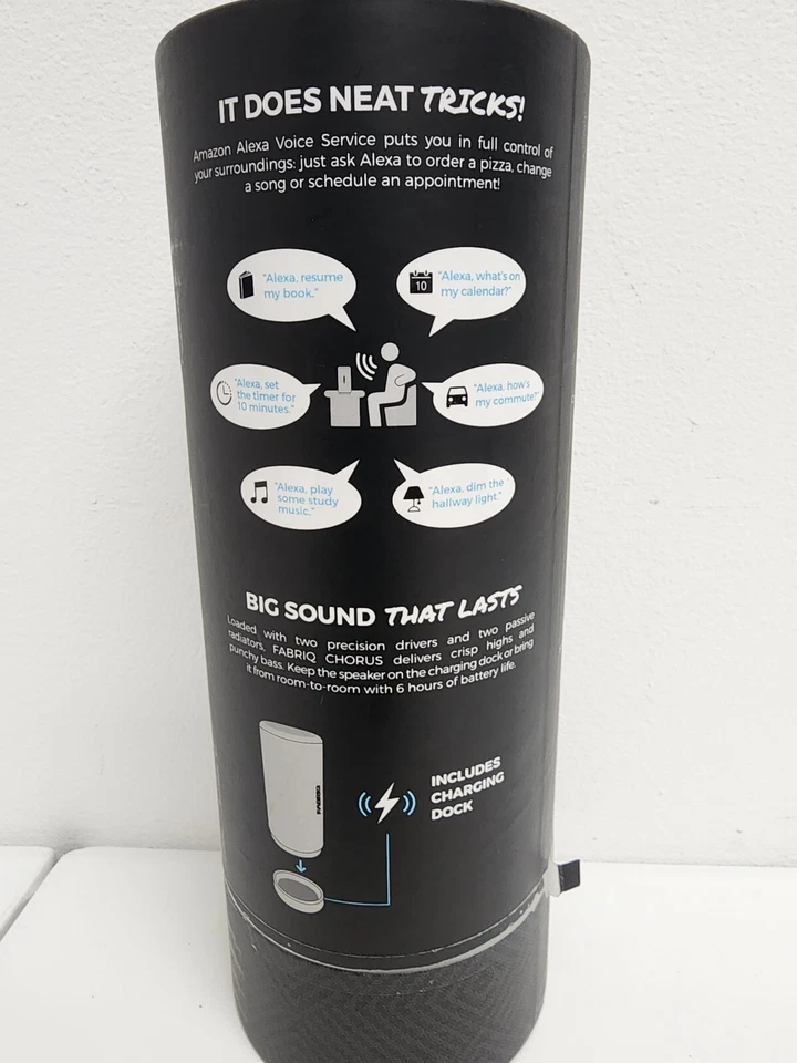 Altavoz inalámbrico FABRIQ Chorus Bluetooth activado por voz Amazon Alexa gris nuevo  Foto 3 de 3