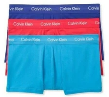 Calvin Klein Men's 3-Pack Classic Fit Cotton Stretch Low Rise Trunks