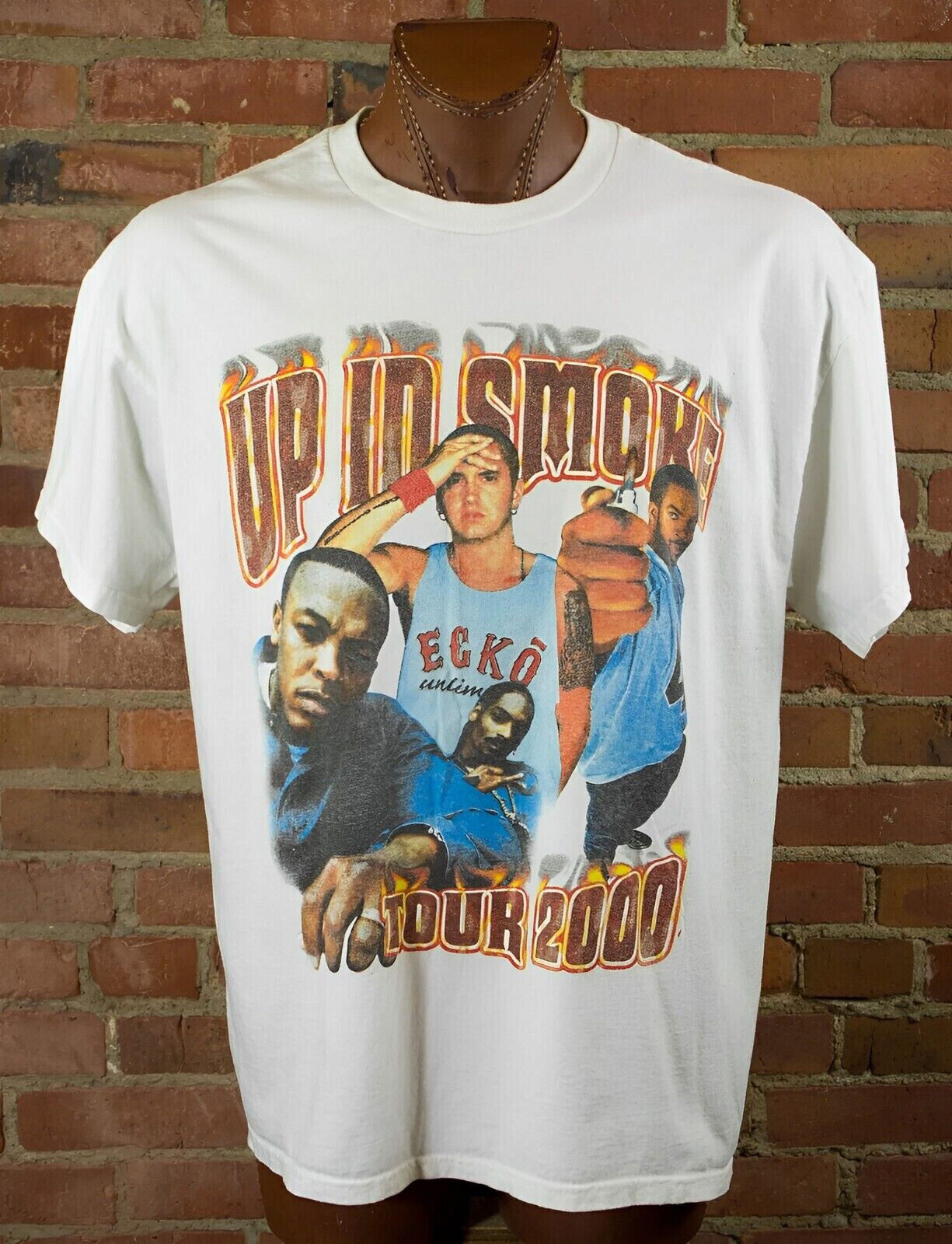 Vintage Up In Smoke Tour 2000 Dr. Dre Snoop Dogg Eminem Ice Cube Warren  T-shirt