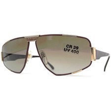 NOS Vintage JAGUAR 717 Leather Sunglasses - RARE - 1980s Italy - Large - Black