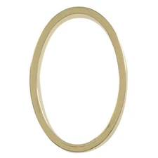 Hillman Modern 5" Floating or Flush Mount House Address Numbers Polished Brass