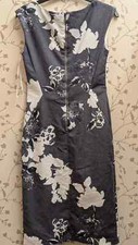 Phase Eight Analise Print Dress, Grey size 8 sleeveless smart floral