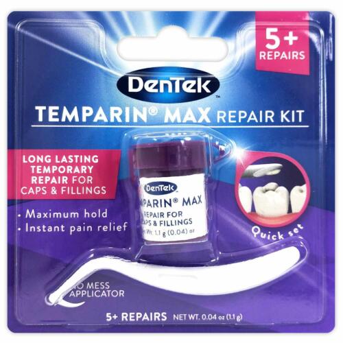 4 Pack - Dentek Temparin Max Lost Tooth Filling & Loose Cap Repair 1 Each - 第 1/2 張圖片
