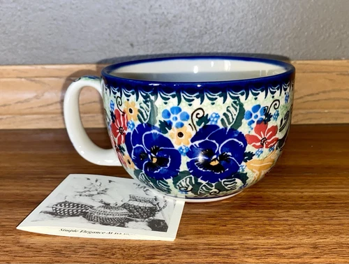 Boleslawiec Polish Pottery Unikat M. Starzyk 2545 Latte Mug / Cup -New!