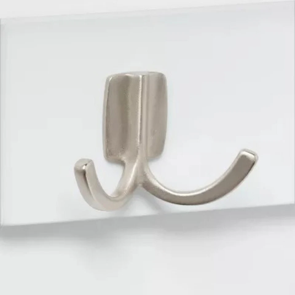 Modern Octopus 5 Hooks Rail Nickel/White : Wall Mounted Hook Rack - Image 3 of 3